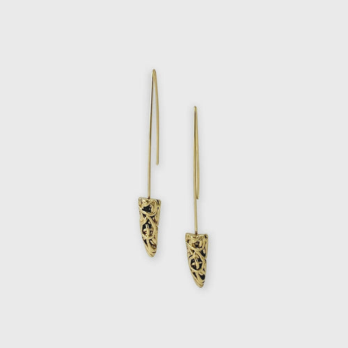 Boucles d’oreilles en étain Doré 10 | EMPREINTES Paris - EMPREINTES Paris