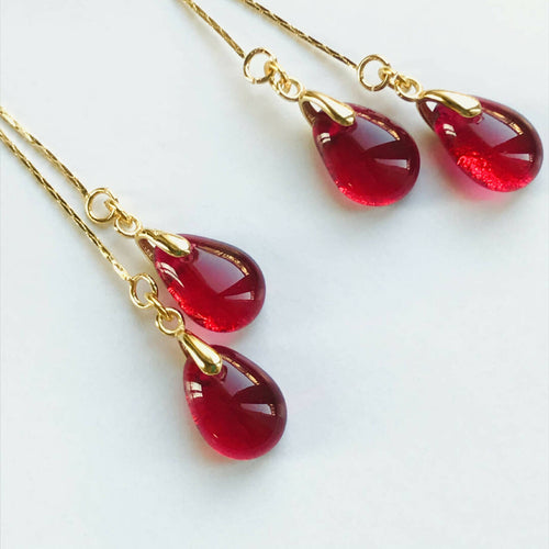 Boucles d'oreilles CARILLON rose profond | EMPREINTES Paris - EMPREINTES Paris