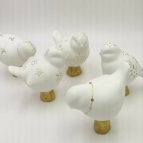 Oiseau porcelaine et Or - Motif collier | EMPREINTES Paris - EMPREINTES Paris