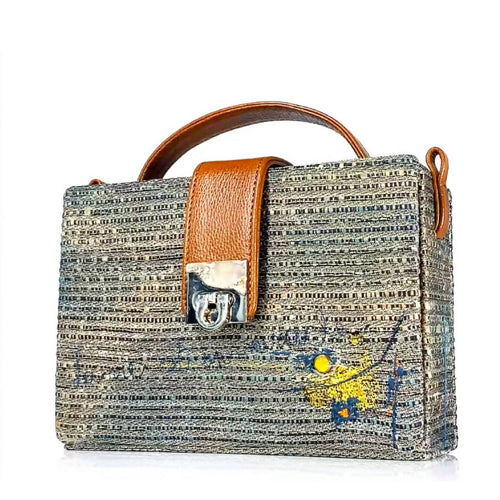 Sac boite Petit PARIS bleu argent | EMPREINTES Paris - EMPREINTES Paris