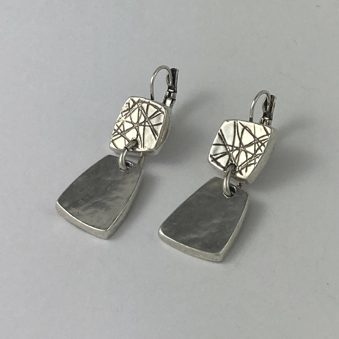 Boucles d’oreilles en étain Argenté 13 | EMPREINTES Paris