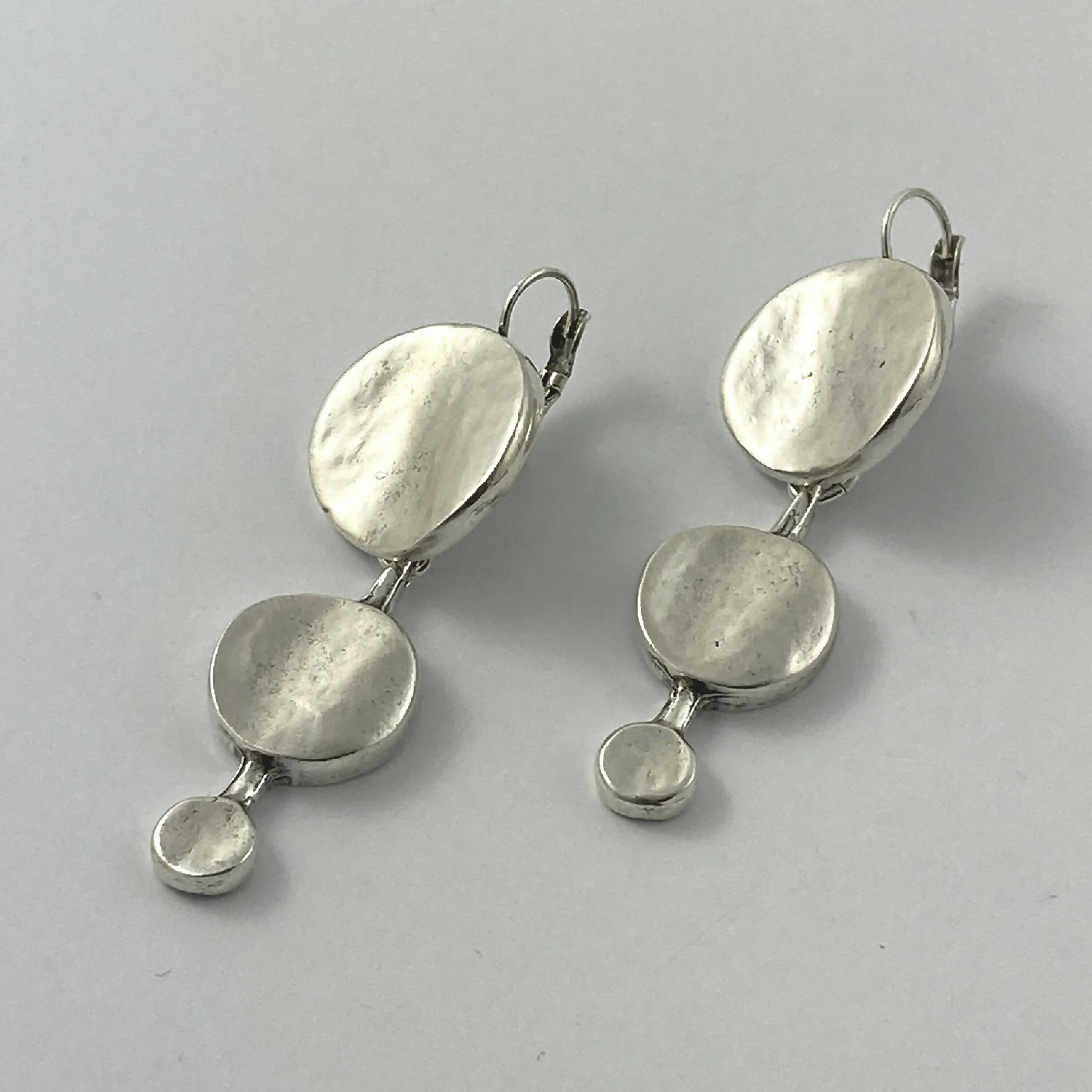 Boucles d’oreilles en étain Argenté 2 | EMPREINTES Paris
