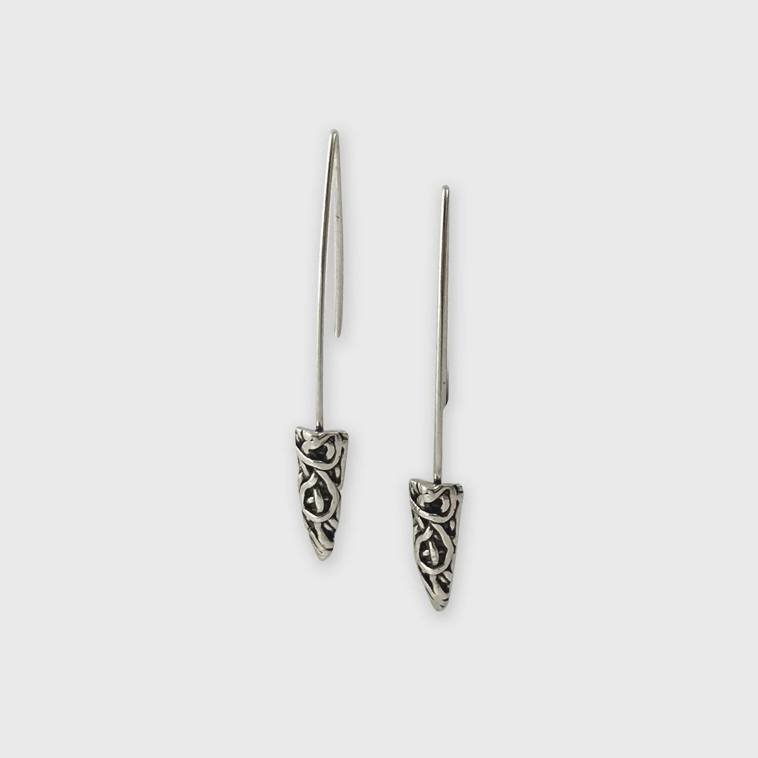 Boucles d’oreilles en étain Argenté 8 | EMPREINTES Paris