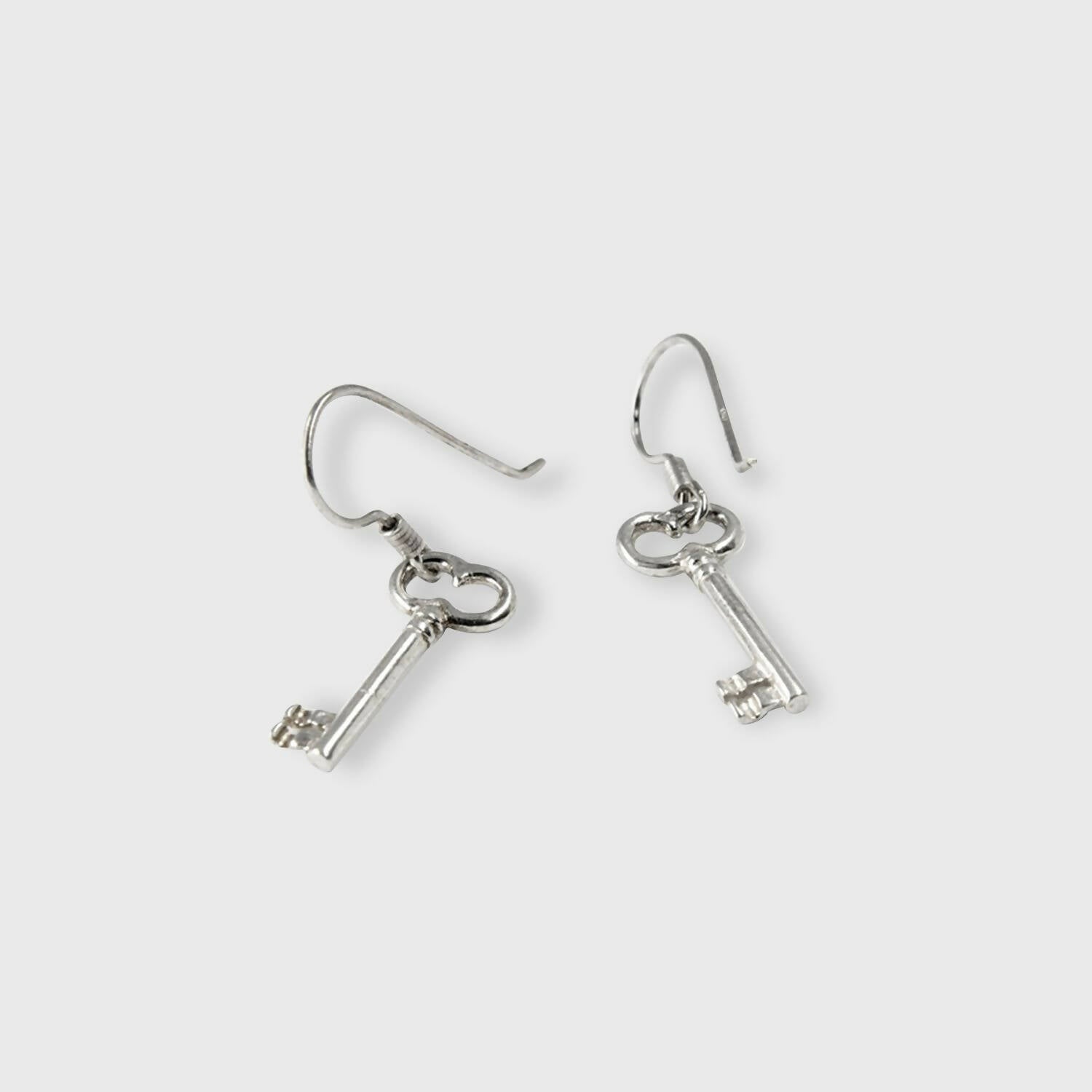 Boucles d’oreilles La clé de l’abondance argent | EMPREINTES Paris