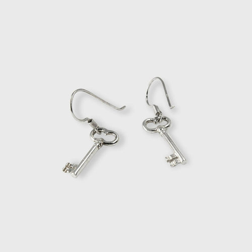 Boucles d’oreilles La clé de l’abondance argent | EMPREINTES Paris - EMPREINTES Paris