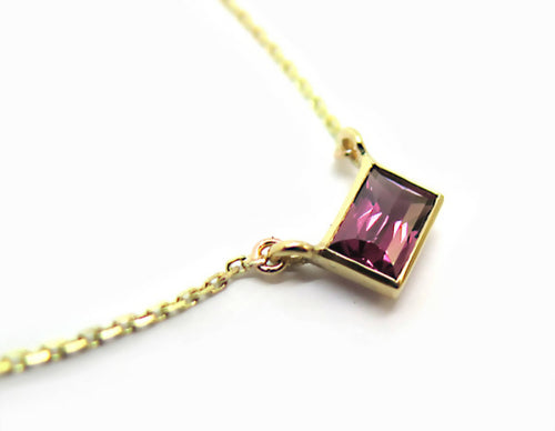Collier rectangle grenat | EMPREINTES Paris - EMPREINTES Paris