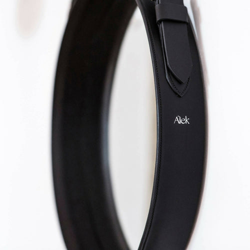 Miroir Alek cuir noir | EMPREINTES Paris - EMPREINTES Paris