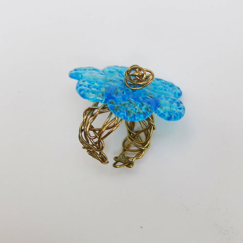 Bague fleur Bleu TREILLE | EMPREINTES Paris - EMPREINTES Paris