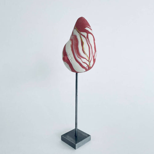 Sculpture sein porcelaine blanche et rose + liseré or | EMPREINTES Paris - EMPREINTES Paris