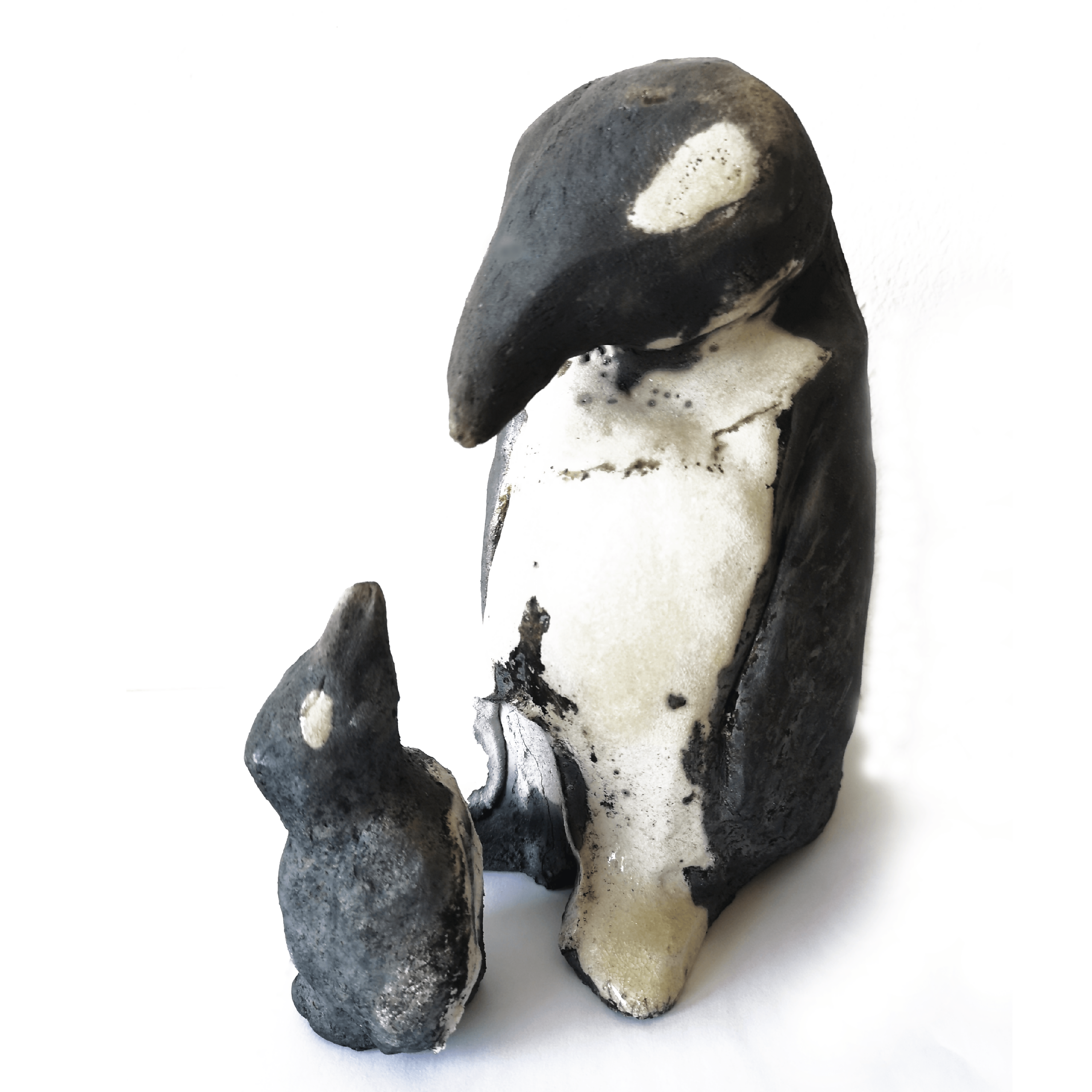 Sculpture pingouin et son bébé La maternité | EMPREINTES Paris | EMPREINTES Paris