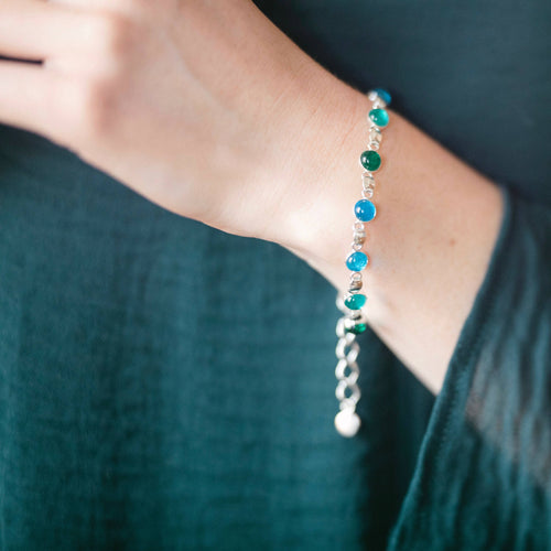 Bracelet BILLE bleu ciel-bleu roi | EMPREINTES Paris - EMPREINTES Paris