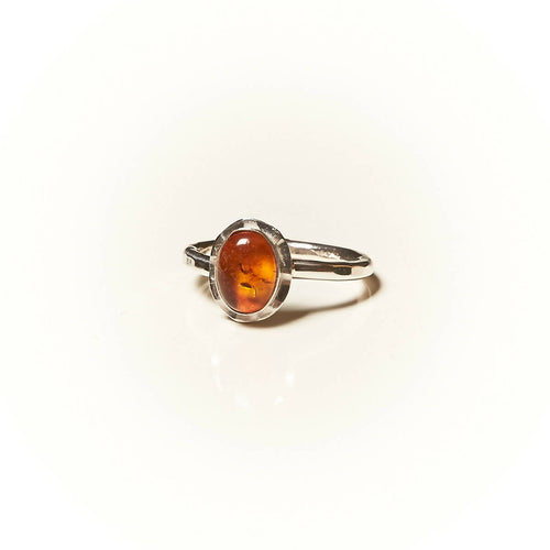 Bague CLASSICA en argent avec une ambre. | EMPREINTES Paris - EMPREINTES Paris