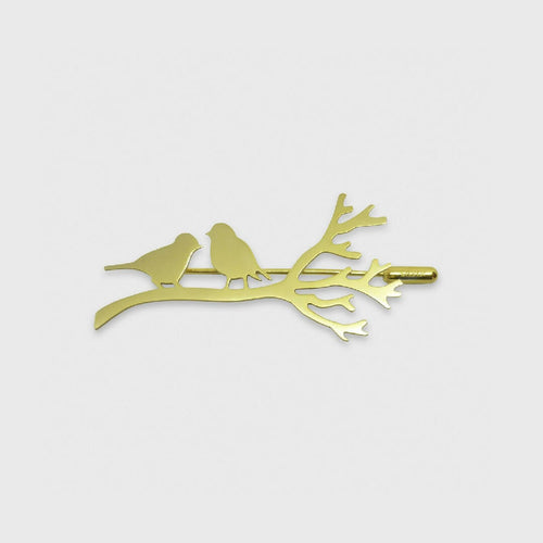 Broche oiseaux dorée (grande) | EMPREINTES Paris - EMPREINTES Paris