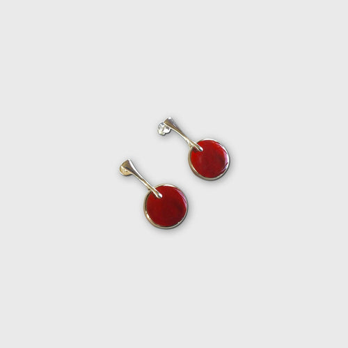 Boucles d'oreilles PLEINE LUNE rouge | EMPREINTES Paris - EMPREINTES Paris