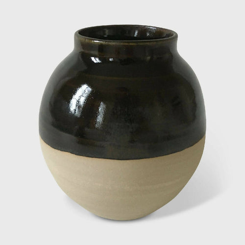 Petit Vase noir n°2 en grès | EMPREINTES Paris - EMPREINTES Paris