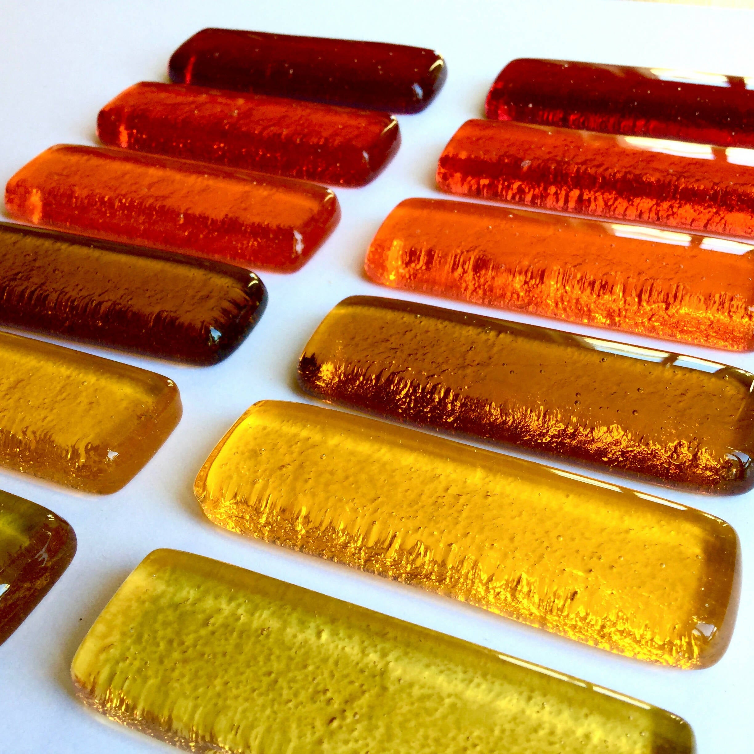 Coffret de 12 porte-couteaux barrettes couleurs chaudes | EMPREINTES Paris