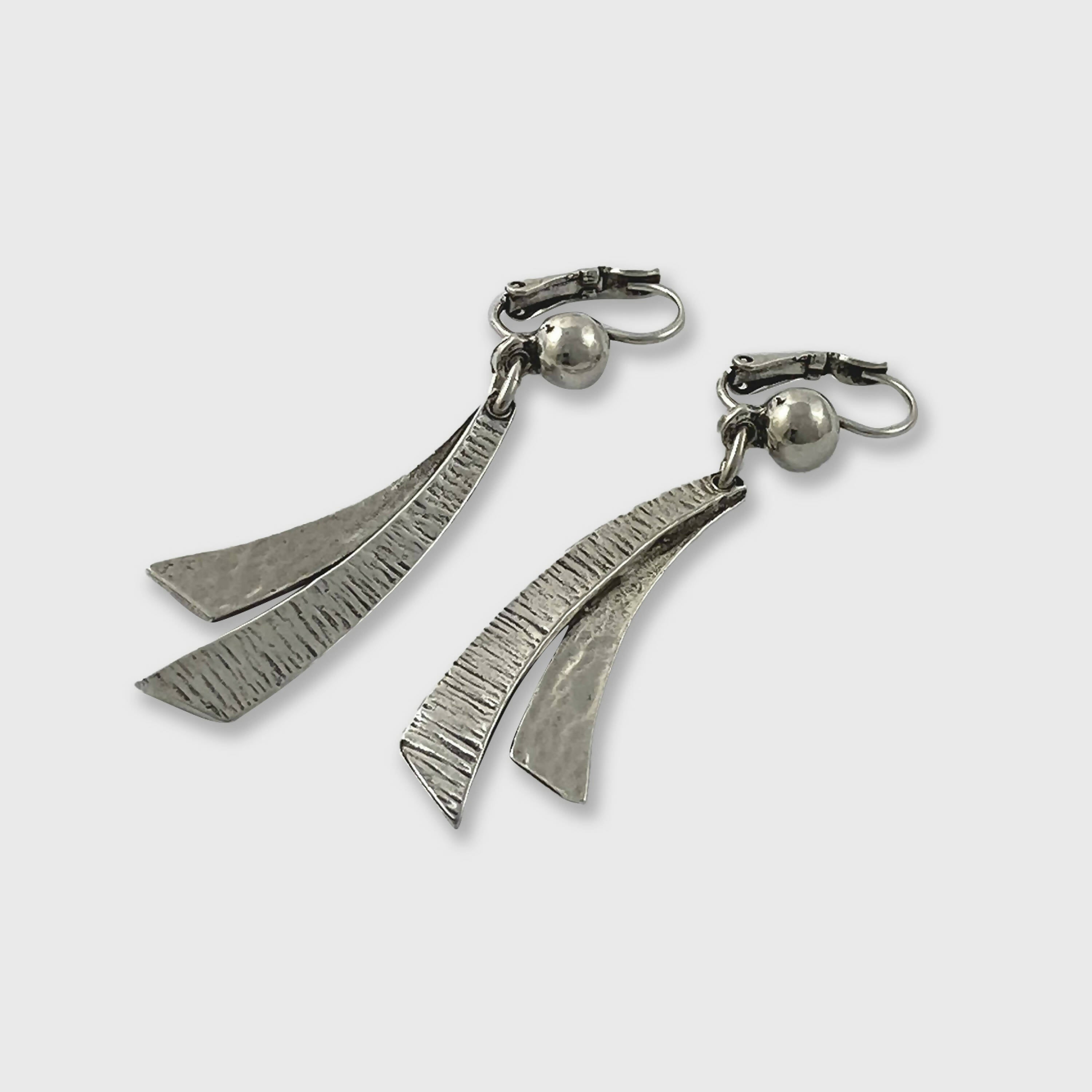 Boucles d’oreilles en étain Argenté 3 | EMPREINTES Paris