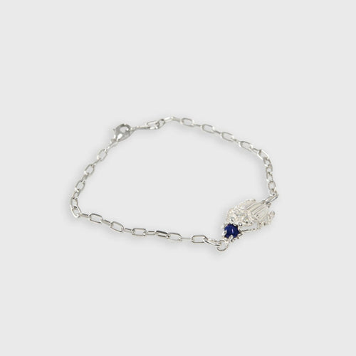 Bracelet Chaine Scarabée Lapis argent | EMPREINTES Paris - EMPREINTES Paris
