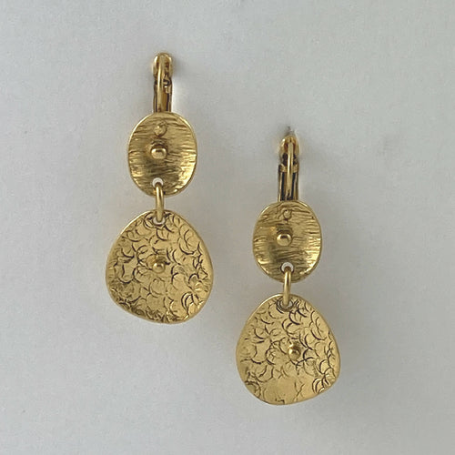 Boucles d’oreilles en étain Doré 1 | EMPREINTES Paris - EMPREINTES Paris