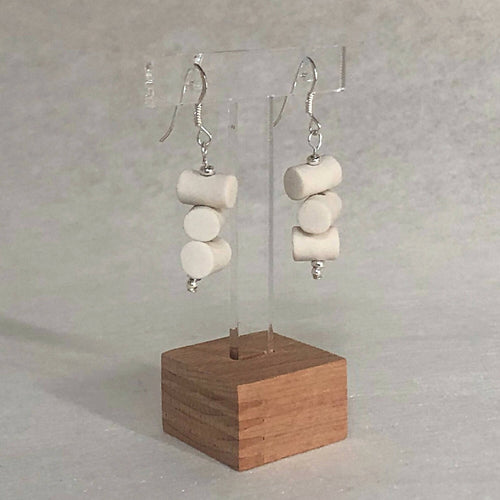 Boucles d'oreilles blanches en porcelaine | EMPREINTES Paris - EMPREINTES Paris