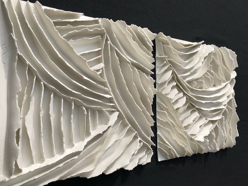 Bas relief tableau papier porcelaine collection écorce De ci-de là II | EMPREINTES Paris - EMPREINTES Paris