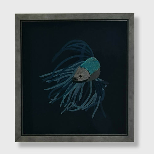 Tableau perlé Le poisson bleu | EMPREINTES Paris - EMPREINTES Paris