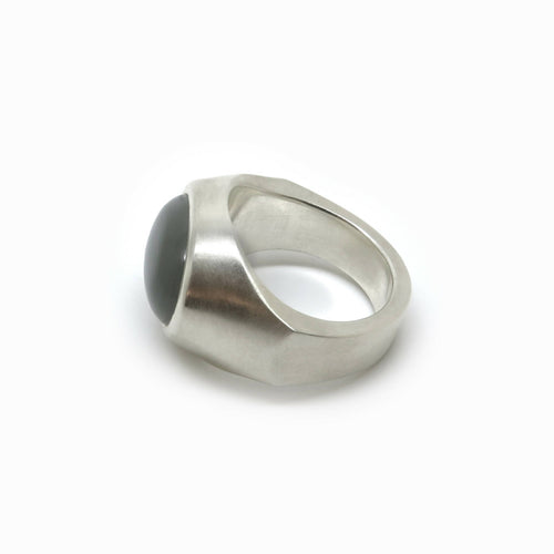 Chevalière ovale pierre de lune | EMPREINTES Paris - EMPREINTES Paris