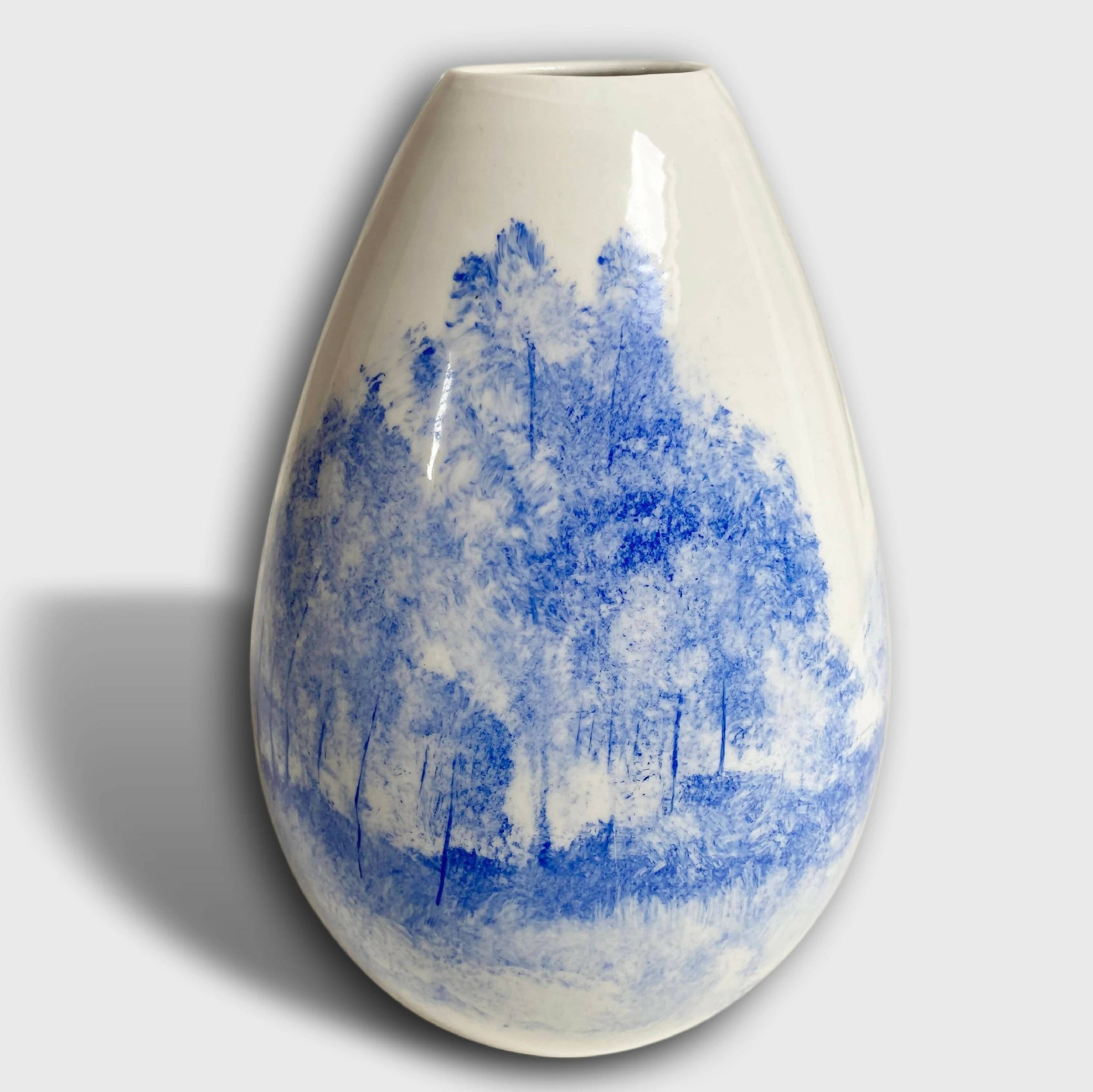Vase Paysage arboré bleu | EMPREINTES Paris