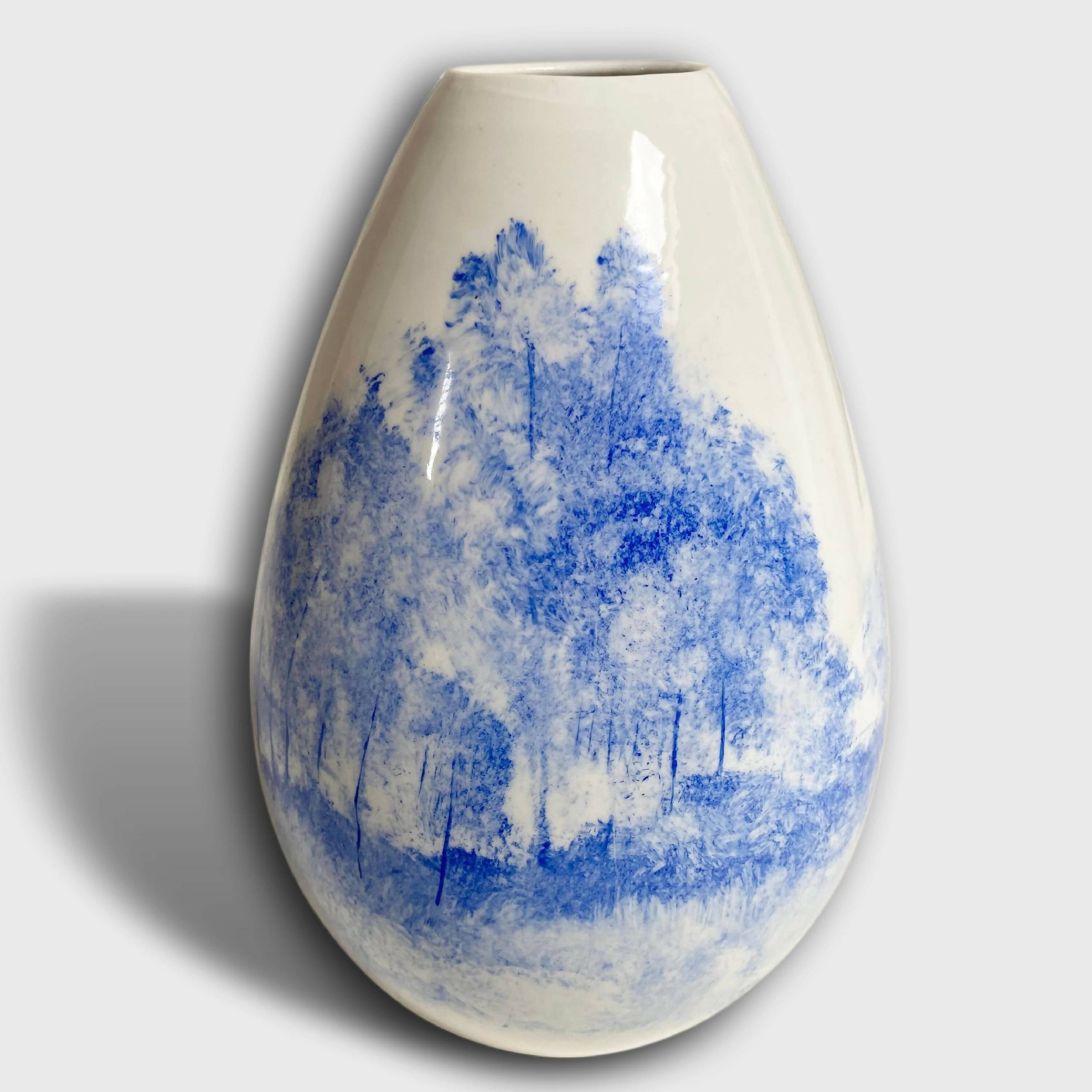 Vase Paysage arboré bleu | EMPREINTES Paris | EMPREINTES Paris