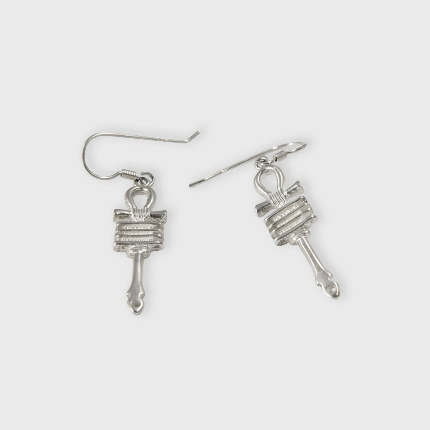 Boucles d’oreilles La croix de vie de Cléopâtre ancienne argent | EMPREINTES Paris