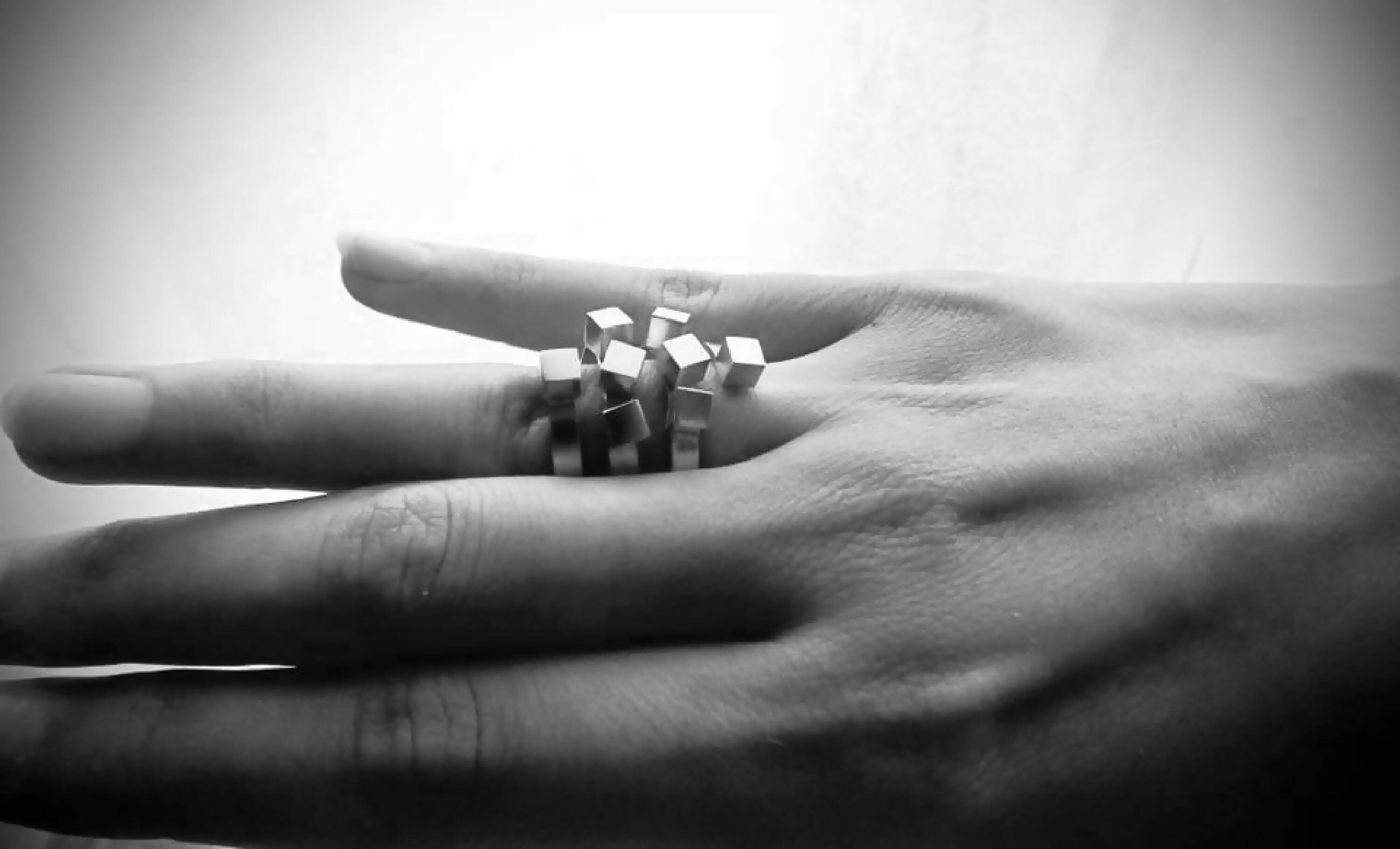 Bague cubes dorée | EMPREINTES Paris