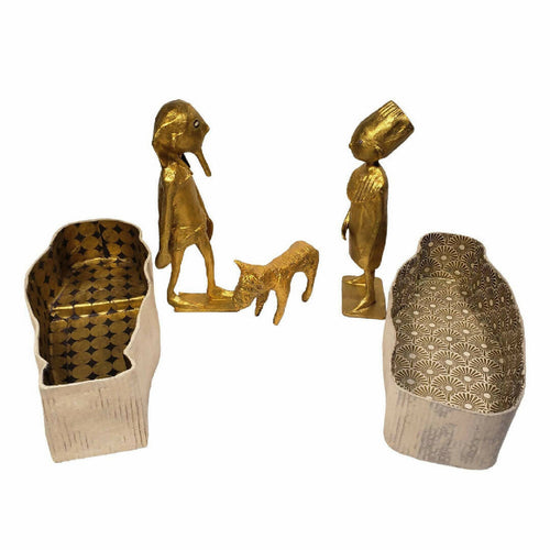 Sculpture Pharaon , Madame et Toutouk | EMPREINTES Paris - EMPREINTES Paris
