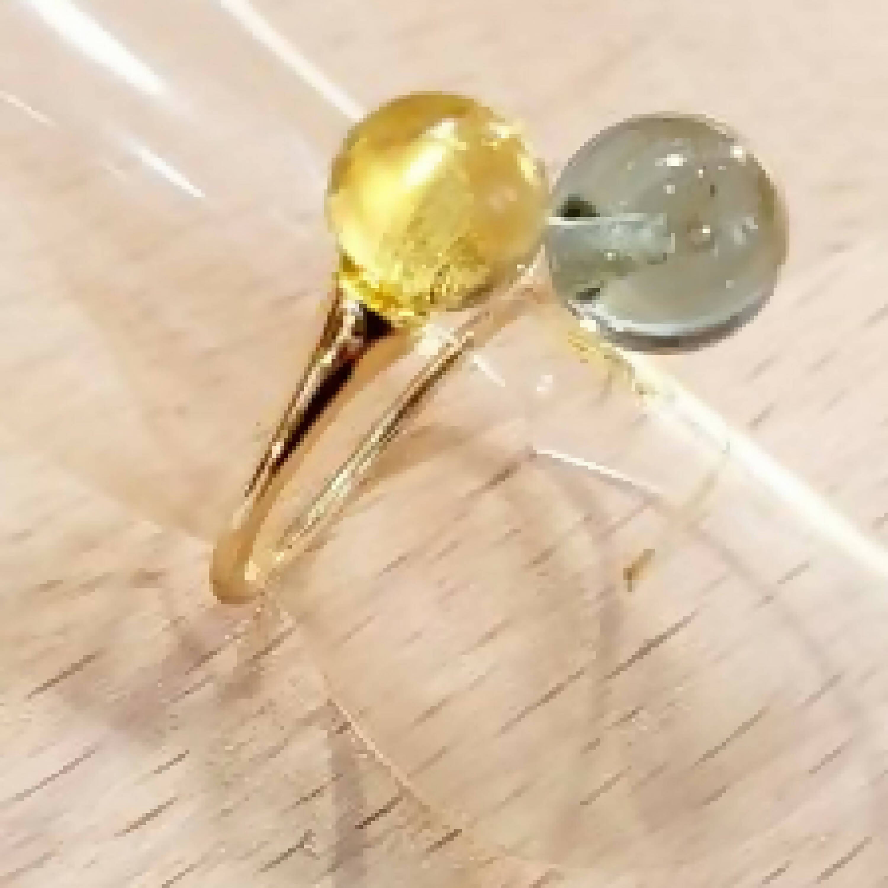 Bague perles de verres dorée et transparente | EMPREINTES Paris | EMPREINTES Paris