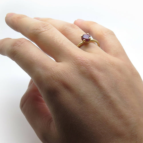 Solitaire coussin Grenat | EMPREINTES Paris - EMPREINTES Paris