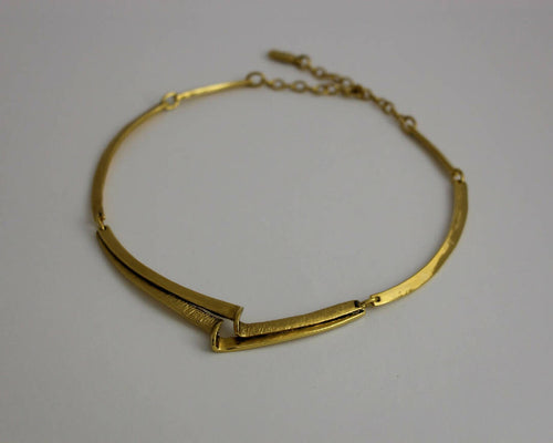 Collier réglable en étain Doré 6 | EMPREINTES Paris - EMPREINTES Paris