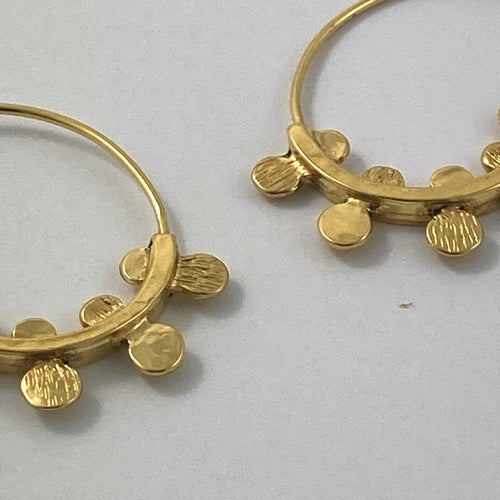 Boucles d’oreilles en étain doré 7 | EMPREINTES Paris - EMPREINTES Paris