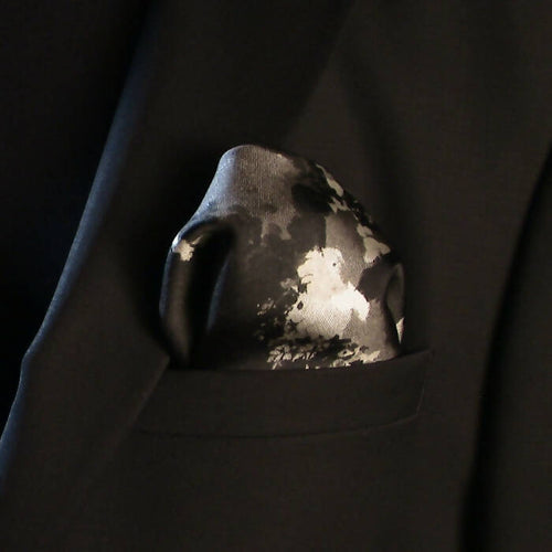 Pochette soie homme anthracite | EMPREINTES Paris - EMPREINTES Paris