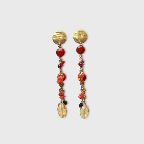 Boucles d'oreilles Isys rouge | EMPREINTES Paris - EMPREINTES Paris
