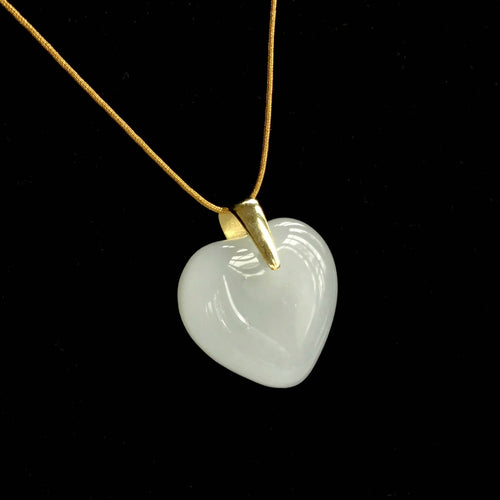 Pendentif COEUR blanc chaud | EMPREINTES Paris - EMPREINTES Paris