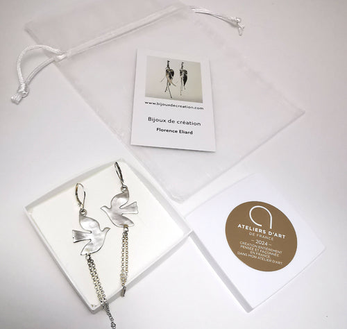 Boucles d'oreilles Colombes filantes | EMPREINTES Paris - EMPREINTES Paris