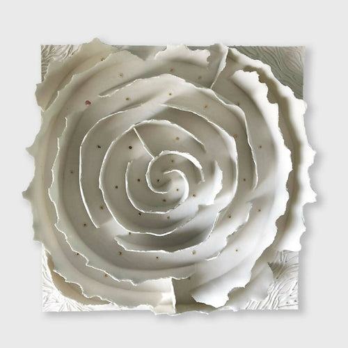 Bas relief tableau papier porcelaine collection écorce Labyrinthe | EMPREINTES Paris - EMPREINTES Paris