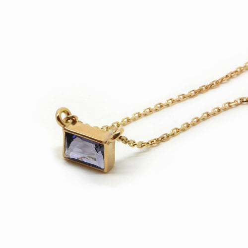 Collier rectangle Iolite | EMPREINTES Paris - EMPREINTES Paris