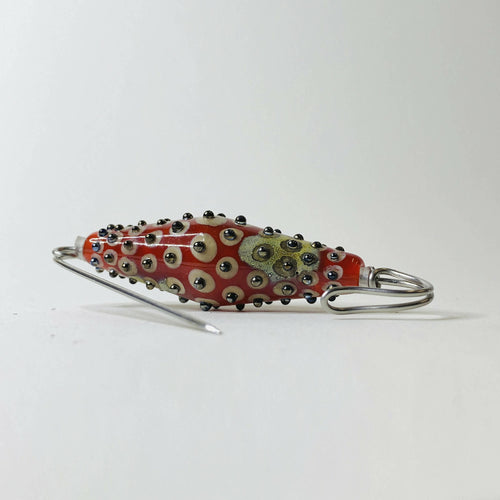 Broche Paon rouge | EMPREINTES Paris - EMPREINTES Paris