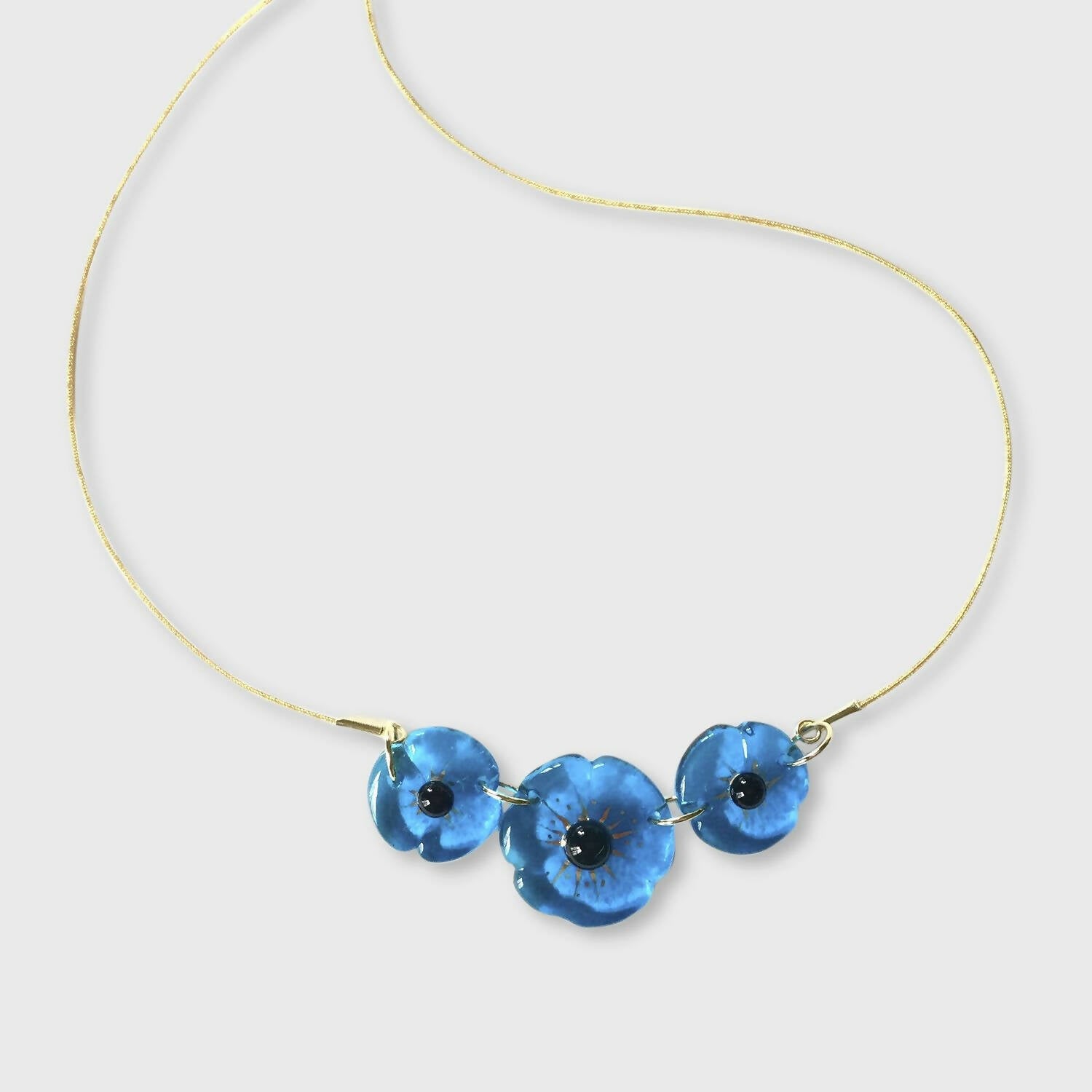 Collier trois fleurs turquoise | EMPREINTES Paris