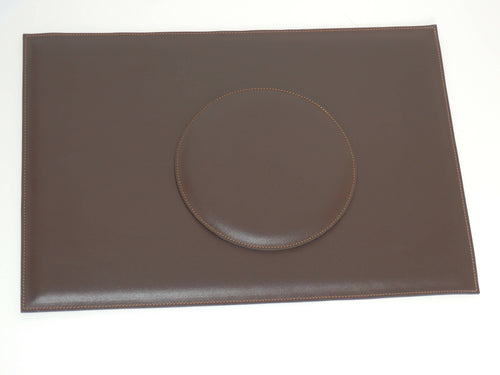 Sous-main Beaurecueil double cuir Chocolat | EMPREINTES Paris - EMPREINTES Paris