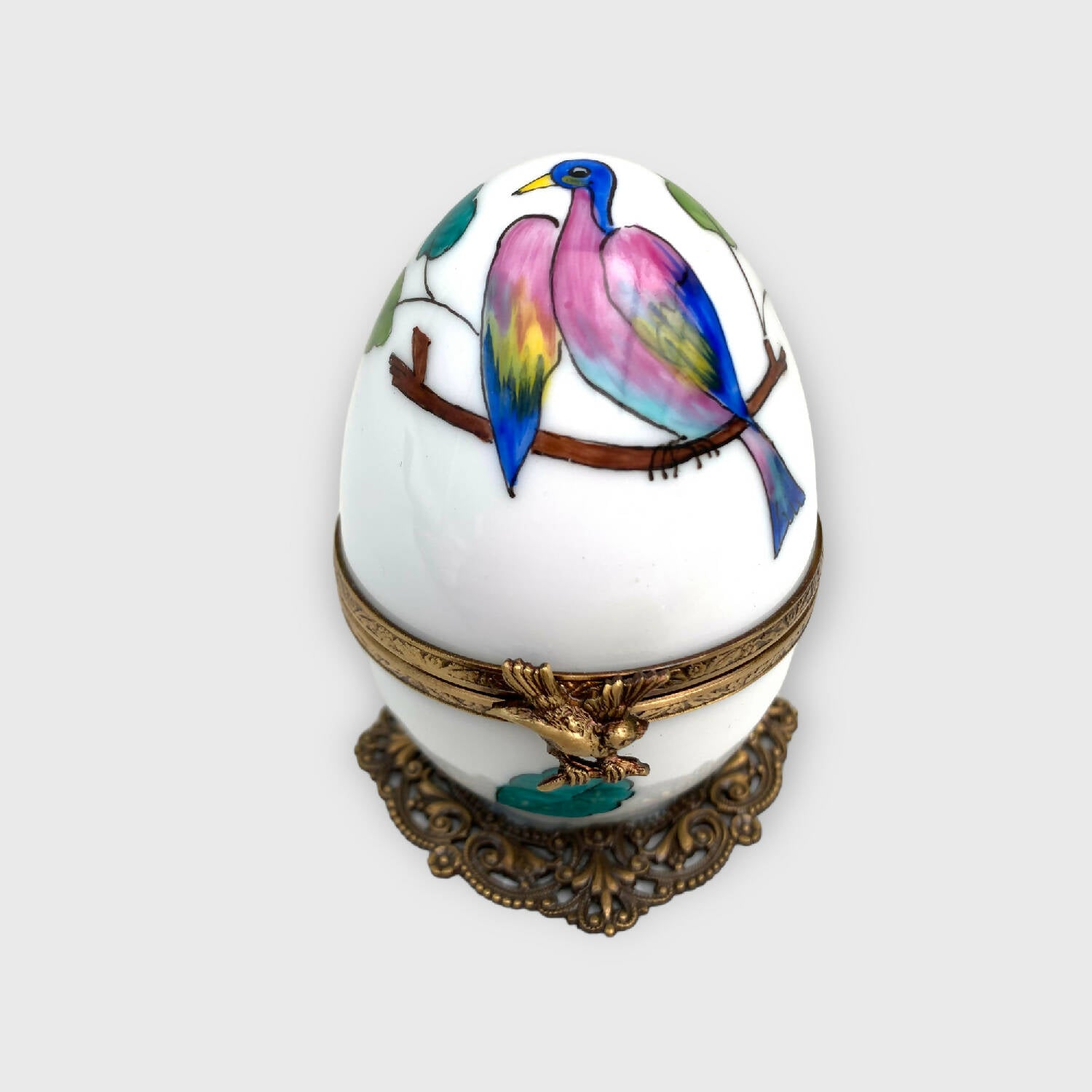 Boite à musique blanche décor oiseau | EMPREINTES Paris