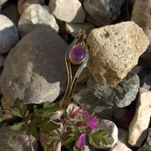 Bracelet plaqué or améthyste Classica | EMPREINTES Paris - EMPREINTES Paris