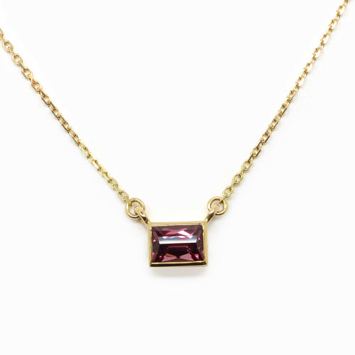 Collier rectangle grenat | EMPREINTES Paris - EMPREINTES Paris