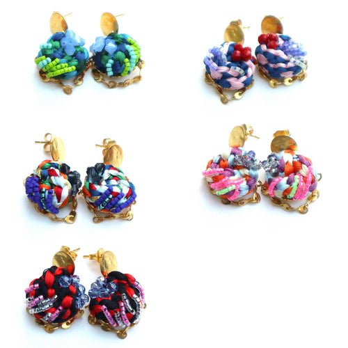 Boucles d'oreilles Kabuki Rouge/Noir | EMPREINTES Paris - EMPREINTES Paris