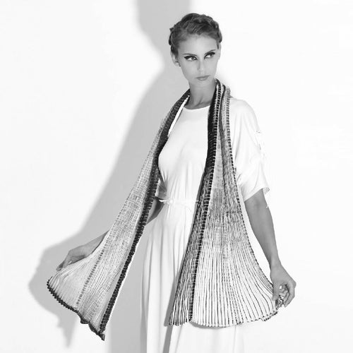 Écharpe Longue plissée twill de soie Plicatwill | EMPREINTES Paris - EMPREINTES Paris